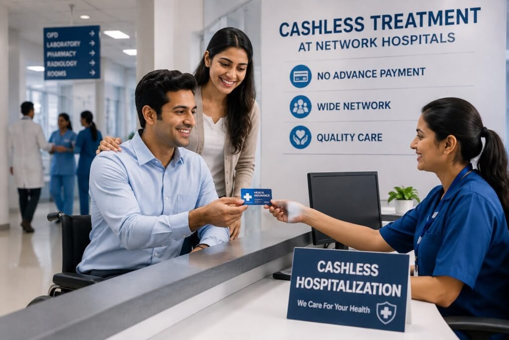 Get cashless treatment at 10000+ network